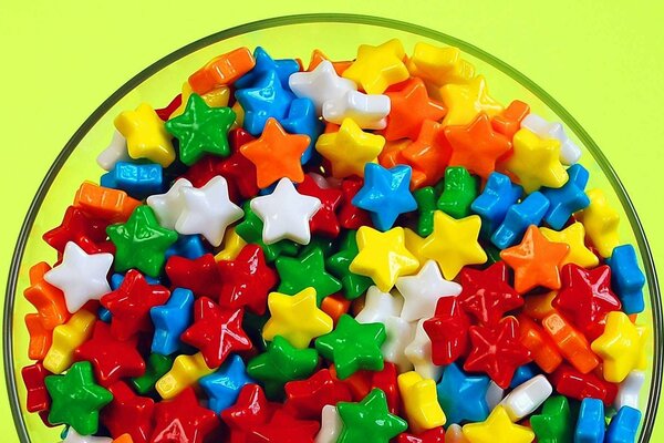 Pequeños dulces en forma de estrella