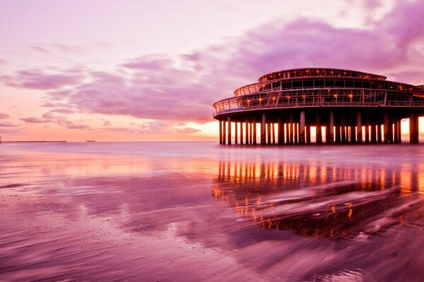 Casino by the sea in pink