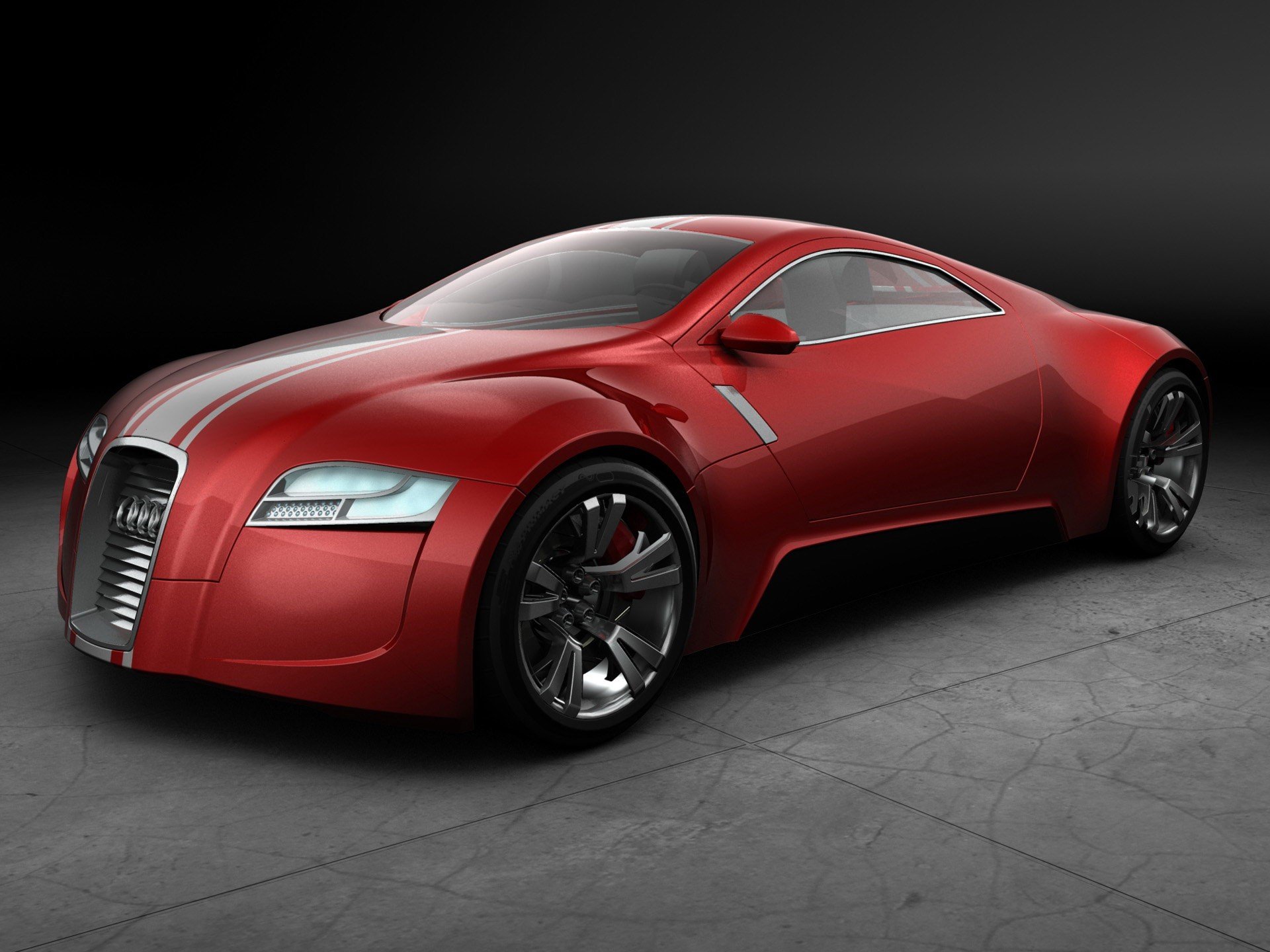 audi concept czerwony