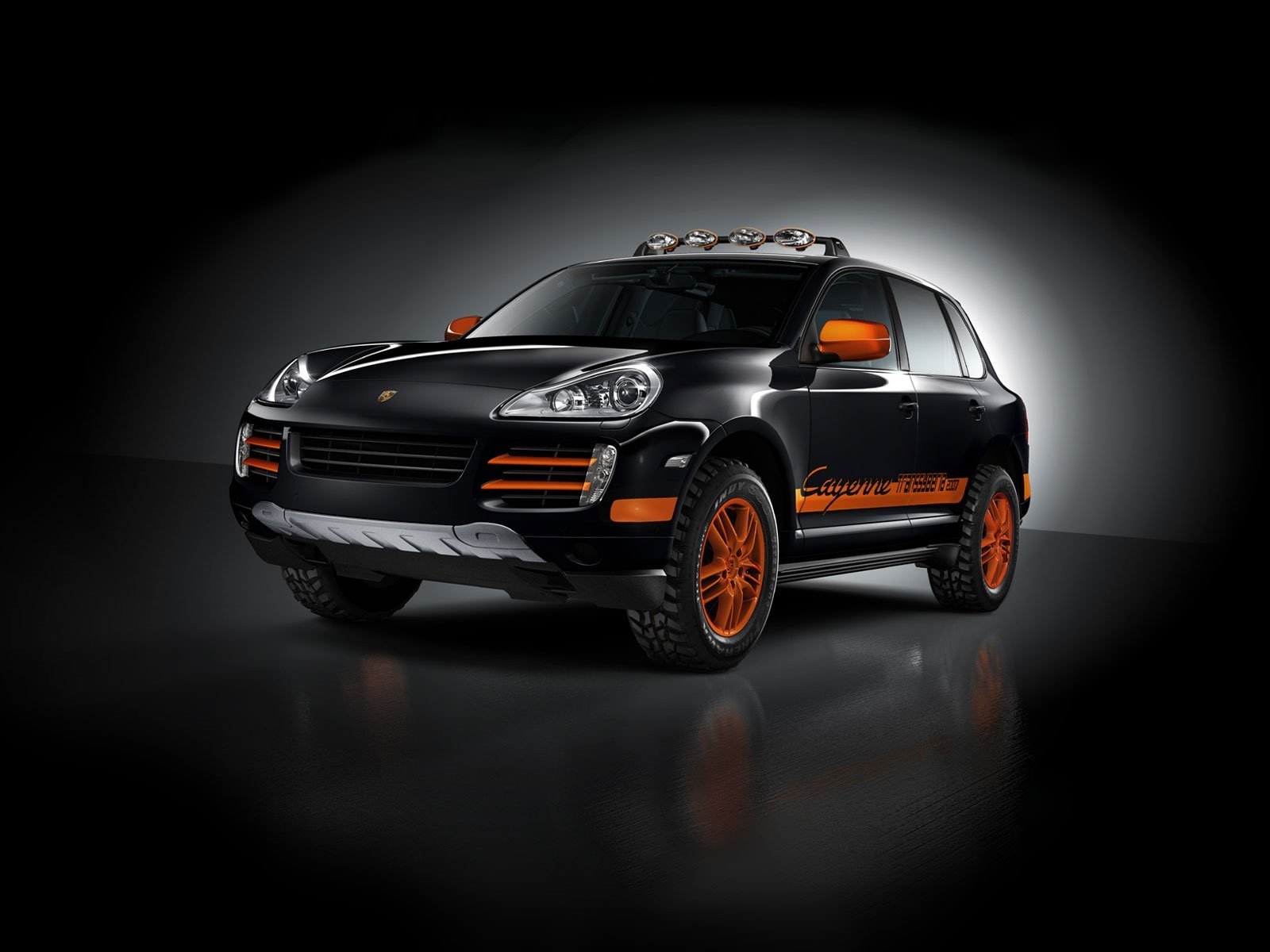 porsche tuning noir orange