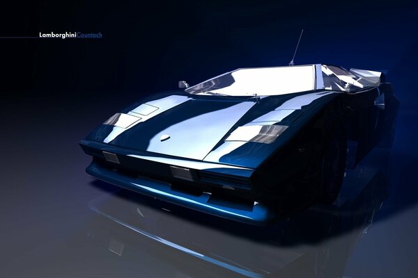 Niebieski piękny Lamborghini Concept