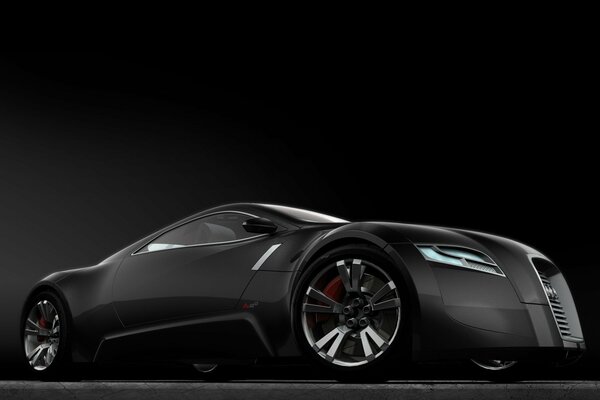 The concept of the new black Audi