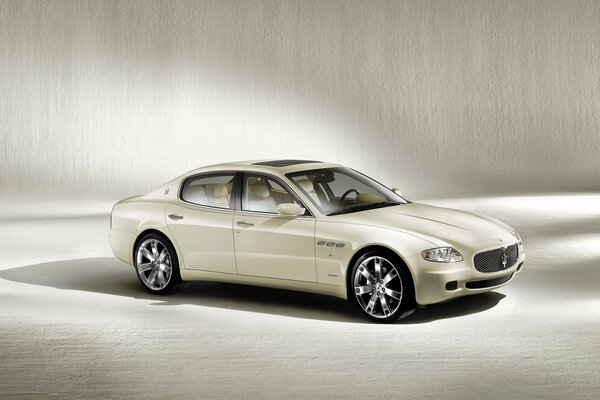 Maserati, a chic white car