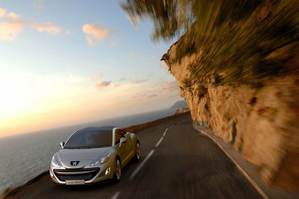 Silver 308rc on a mountain road