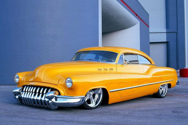 Yellow buick with silver tuning