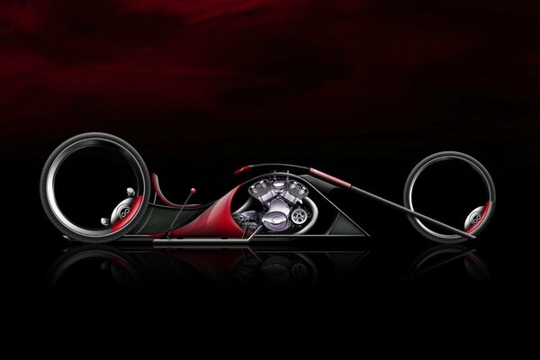 Original motorcycle design on a black background