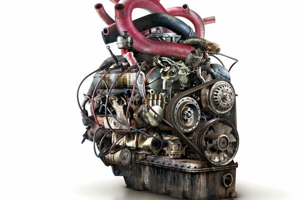 Vieux moteur qui rappelle le cœur