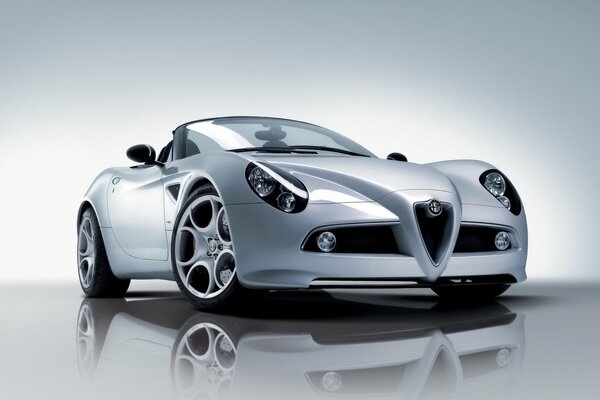 Alfa romeo. white. nothing superfluous