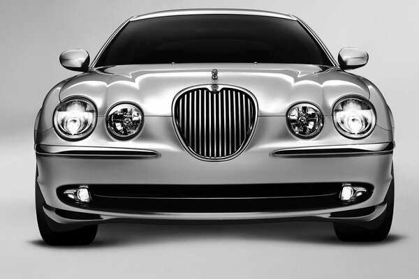 Silver jaguar s-type car