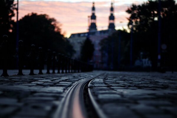 Stille Nachtstraße der Stadt