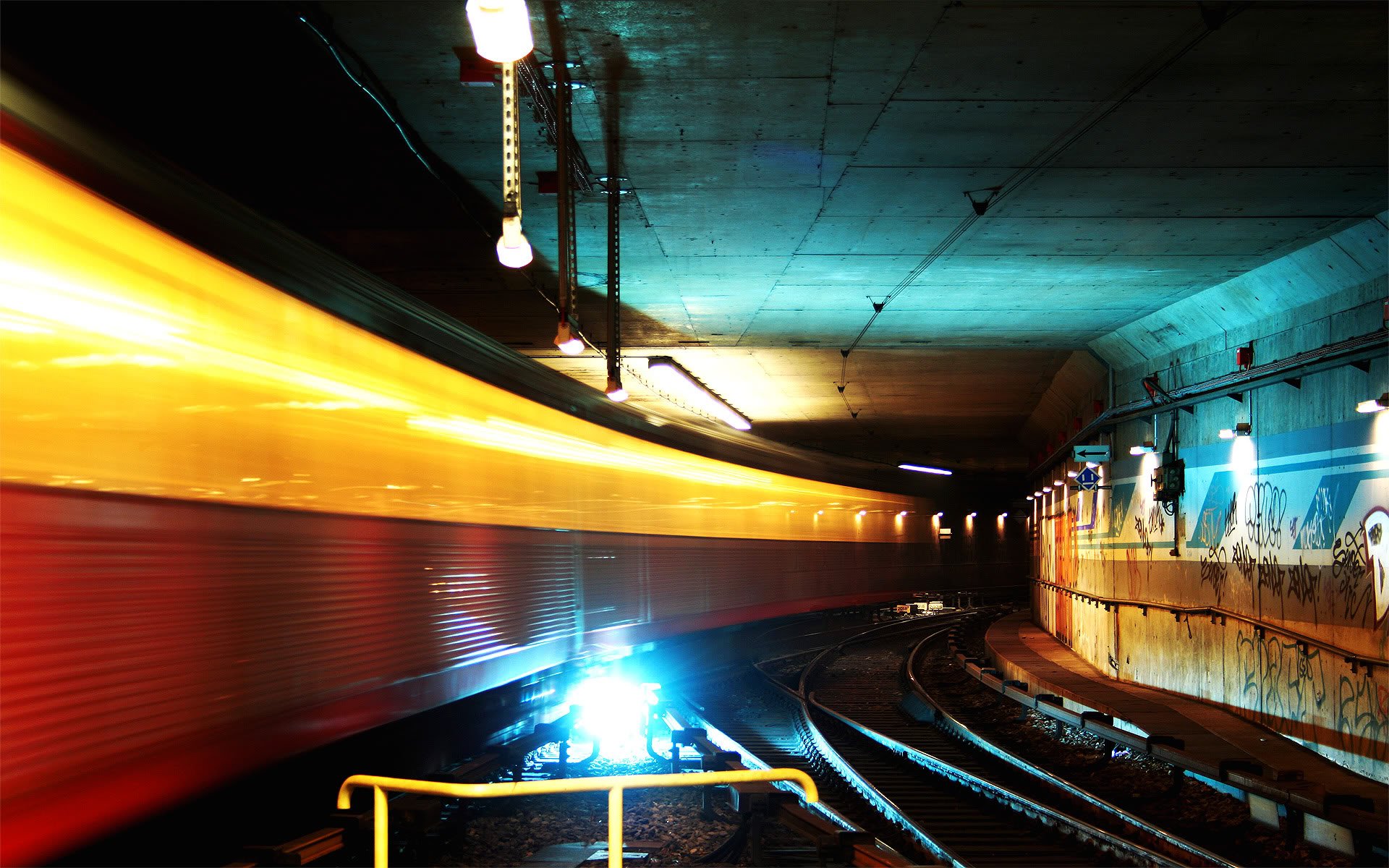 métro tunnel lumières