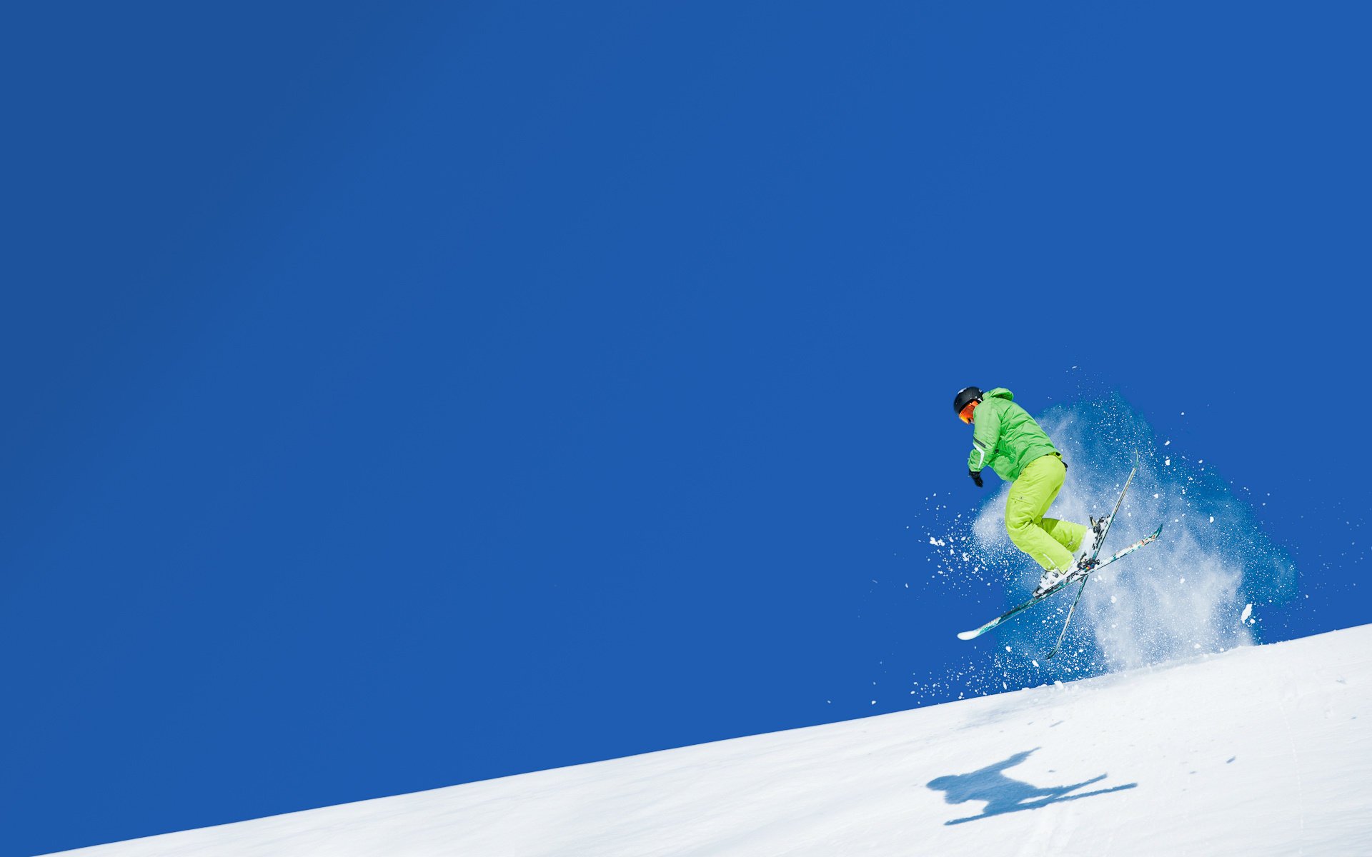 ki snow jump skier the sky mountains sport