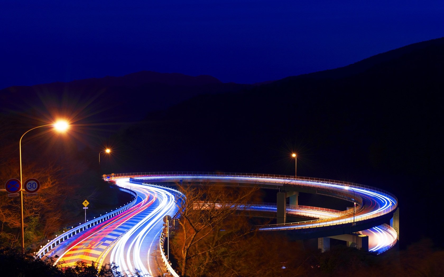 shizuoka giappone ponte notte lanterne