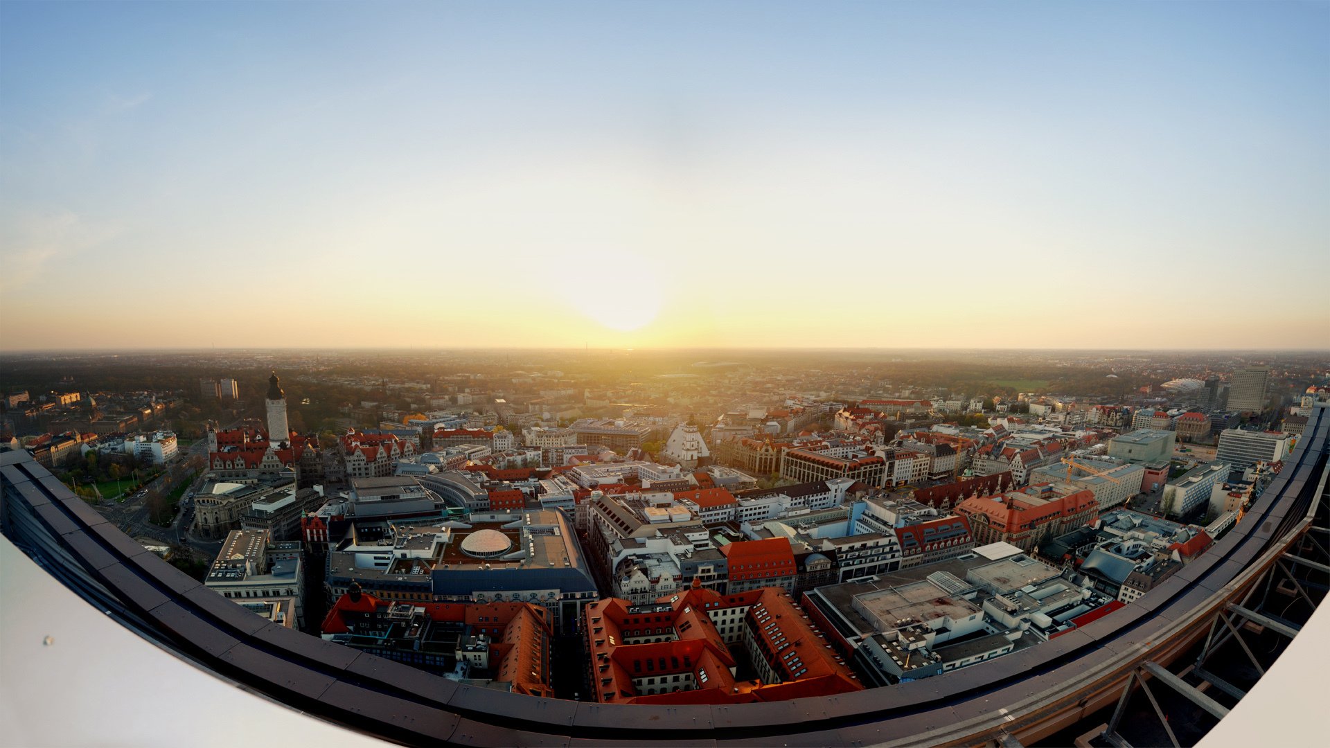 panorama sonne dächer