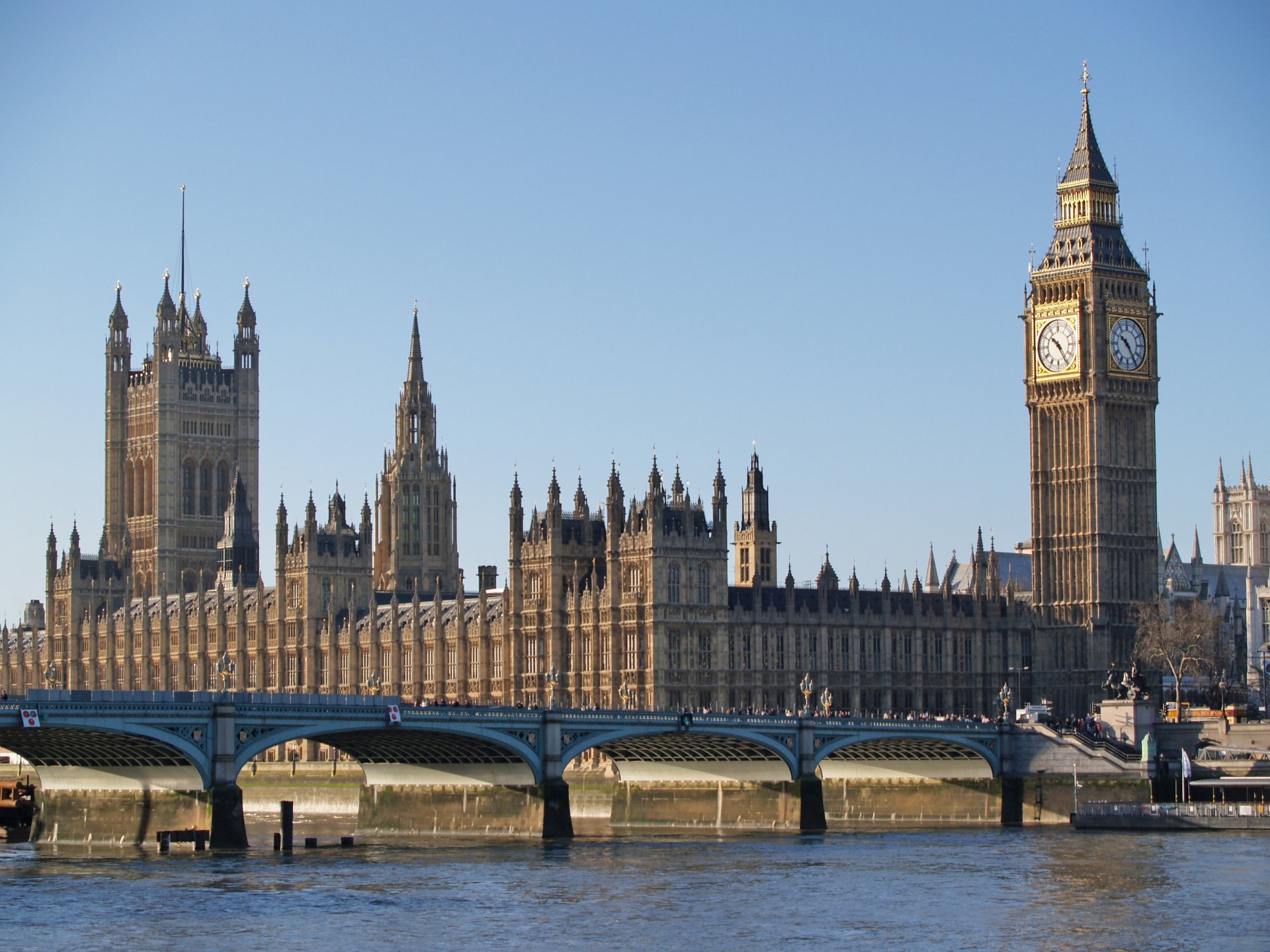 big ben london bridge river