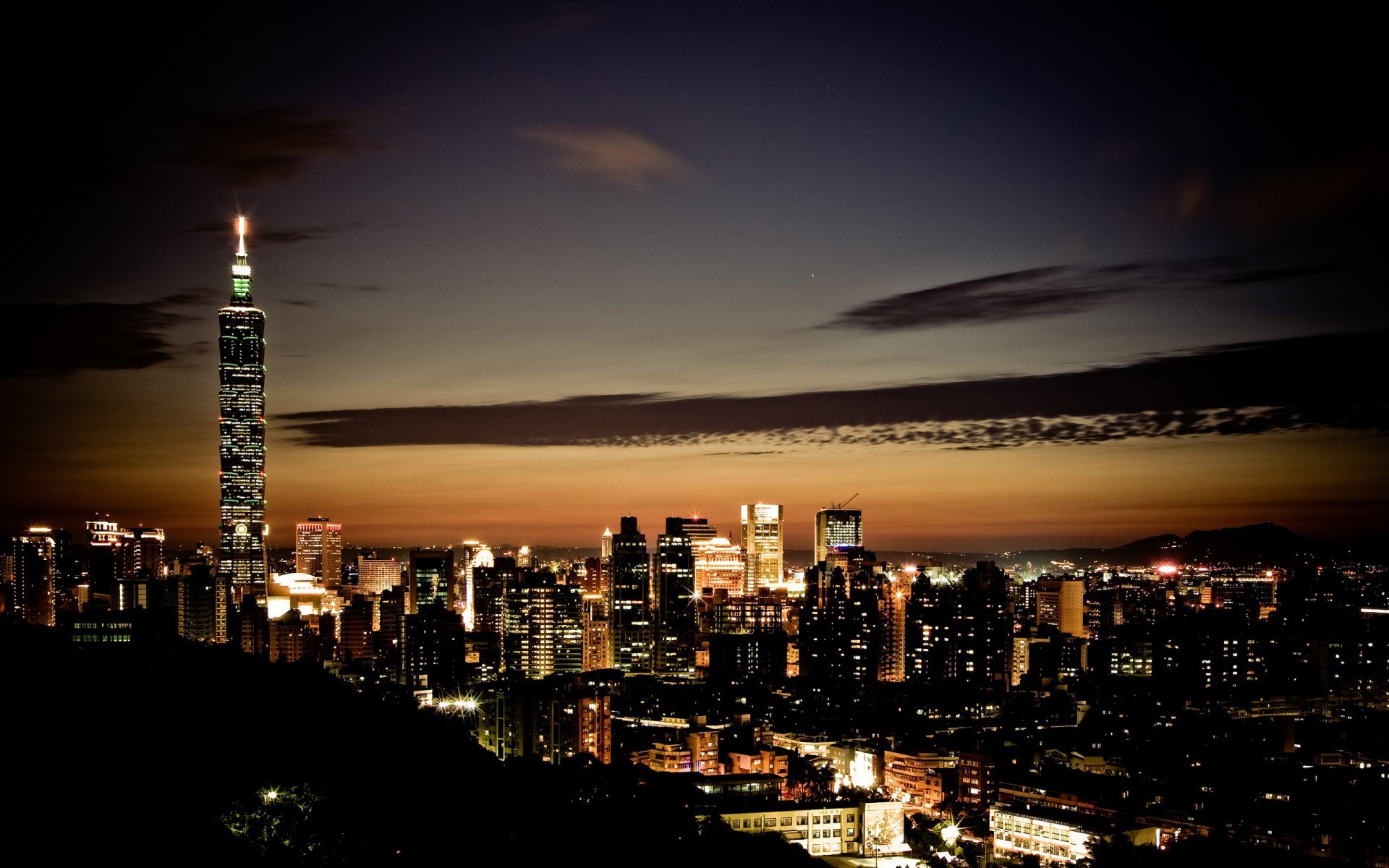 night lights taipei taiwan