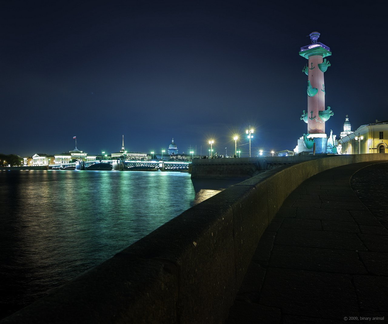 saint-pétersbourg peter nuit lumières