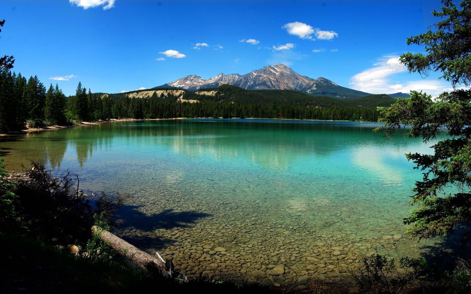 parque nacional de canadá árboles montañas agua lago