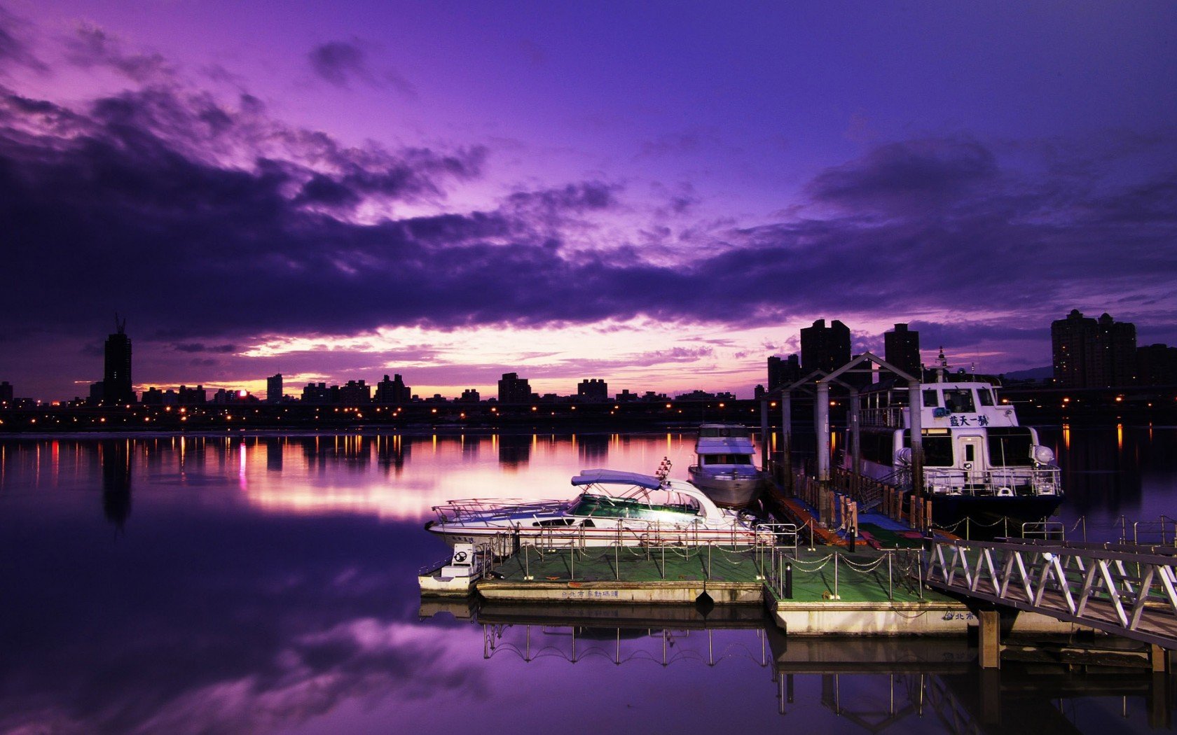 hafen stadt nacht