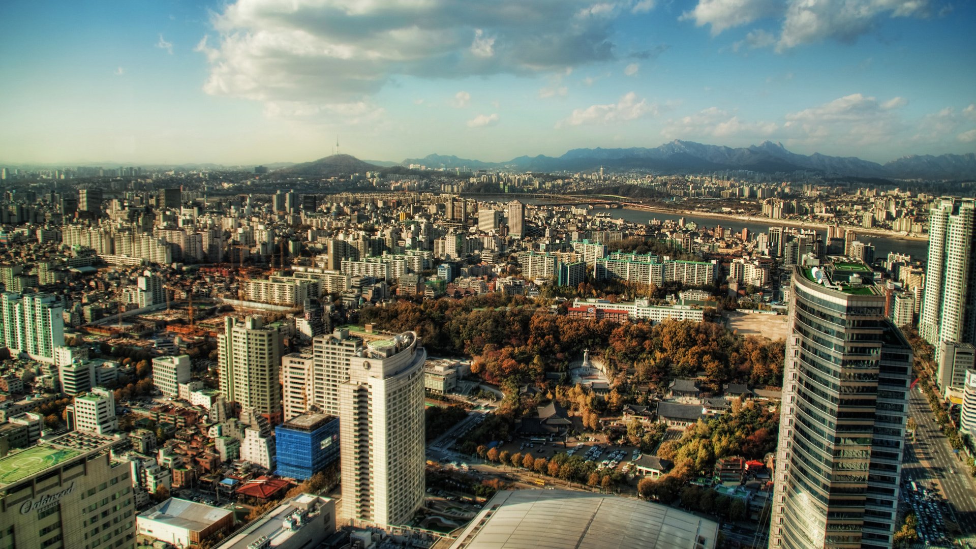 seoul wolken berge