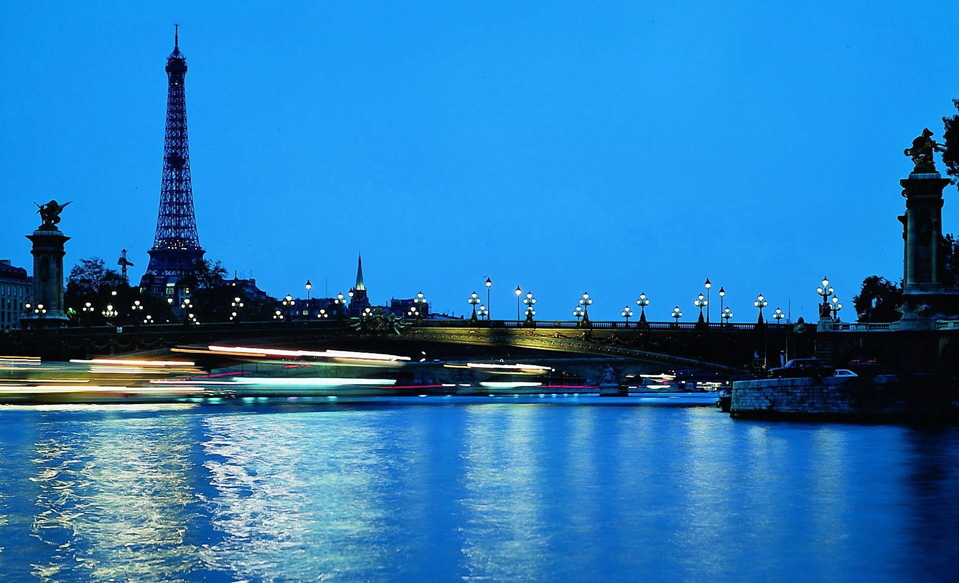 parigi acqua torre eiffel parigi francia francia ponte