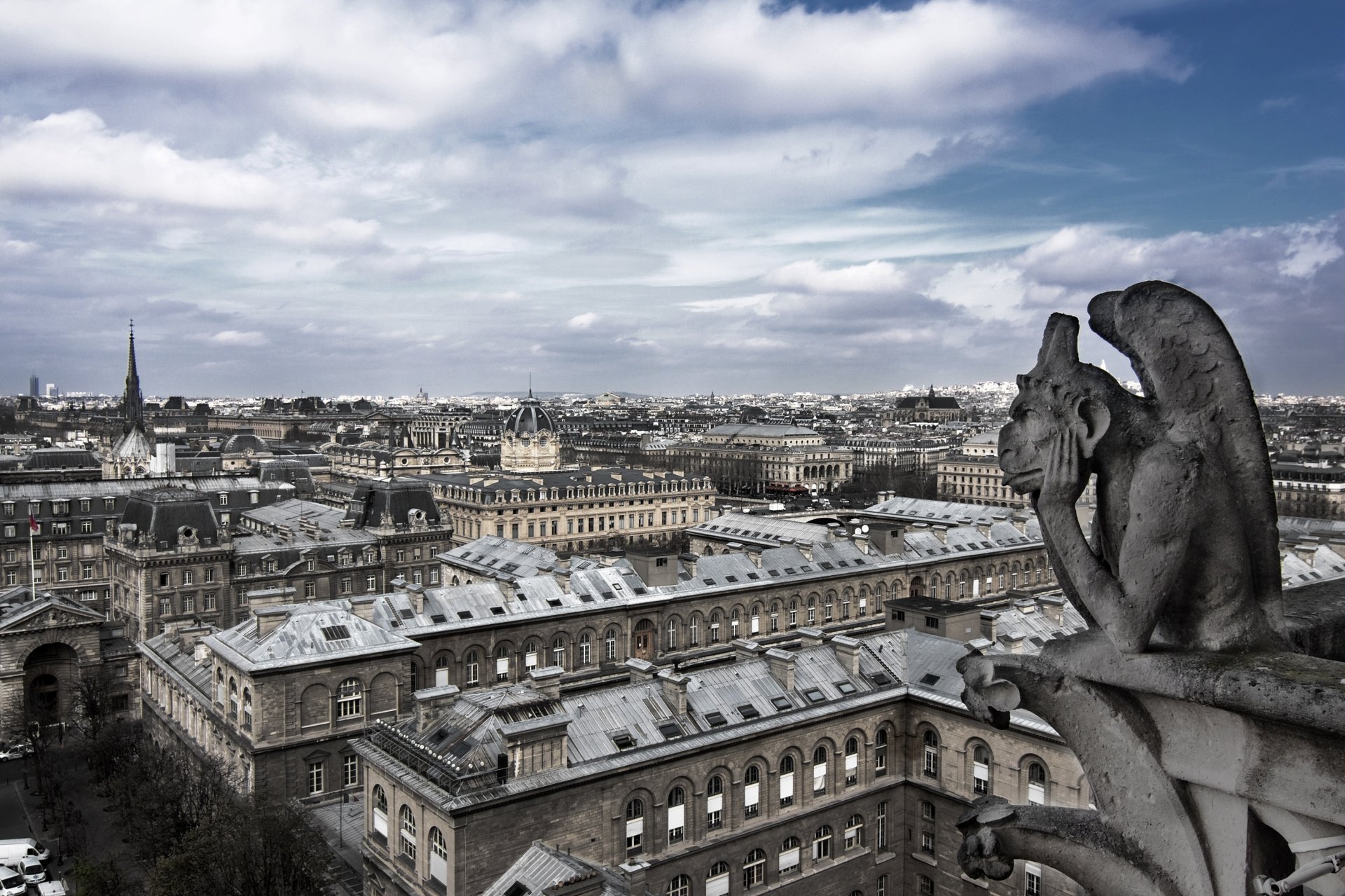 notre dame paris francia house cloud