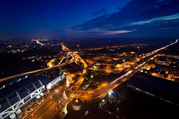 Night lights from a heavenly height