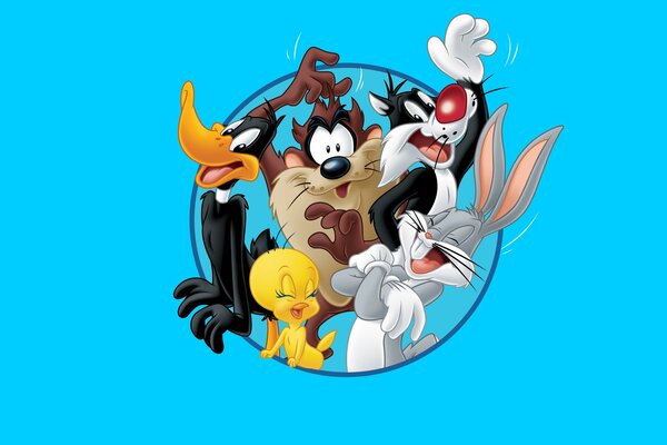Postacie z kreskówek, Kaczor Daffy, Królik Bugs, tweety, diabeł tasmański