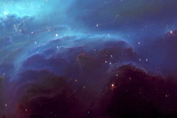 Nebulosa con stelle nello spazio esterno