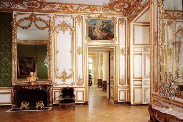 Luksusowe wnętrze pałacu we Francji