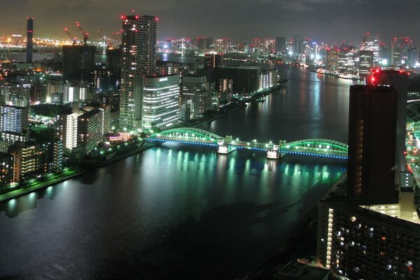 Puente río Japón Tokio