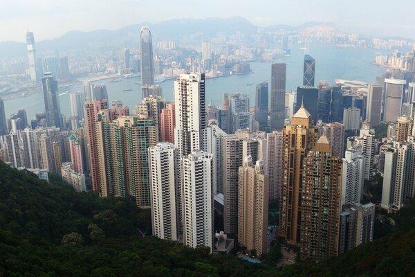 Hong Kong Stadt, Höhe Ansicht