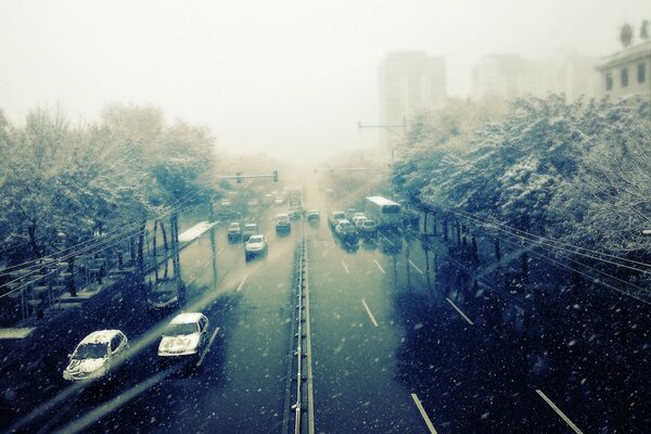 Tokyo Road bei schlechtem Wetter