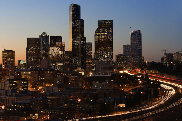 The fascinating sky of a big city