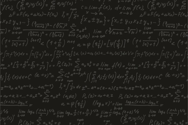 Blackboard with formulas for studying