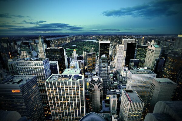 Blick von Manhattan nach New York