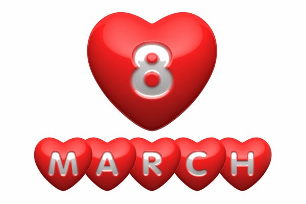 Congratulations on March 8 on hearts