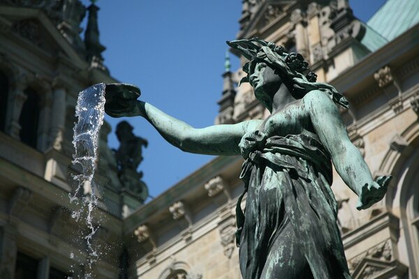 Antike Statue-Brunnen in Deutschland