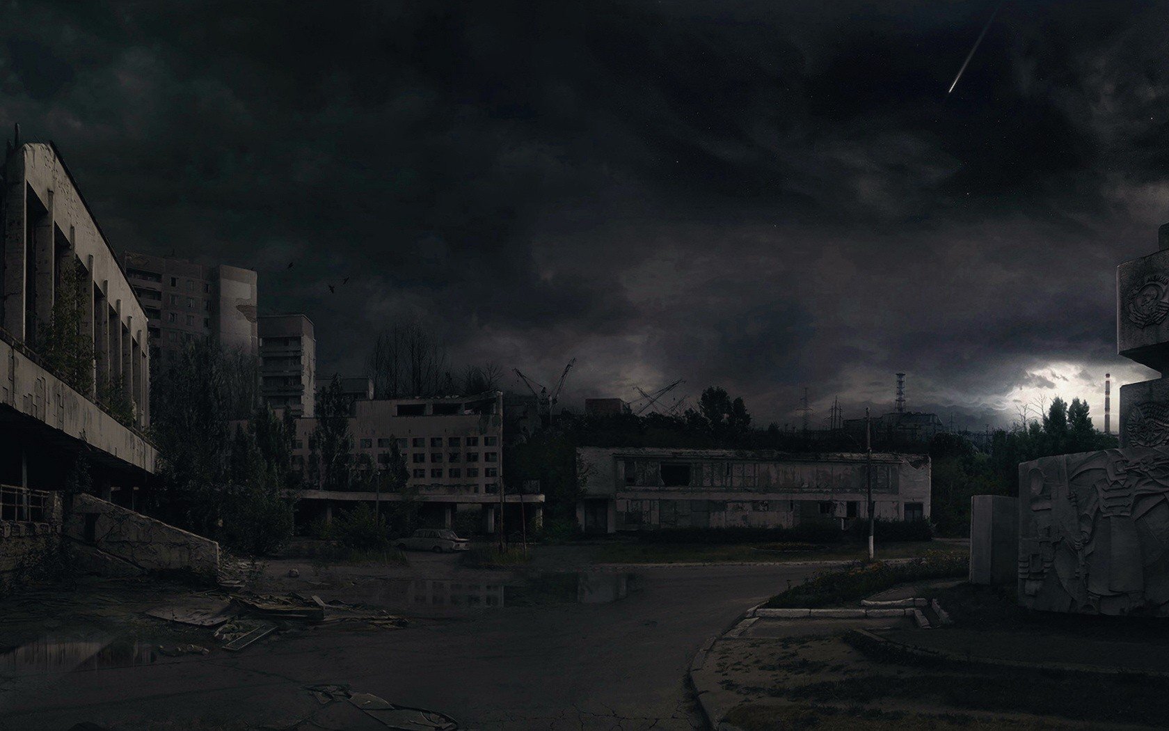 tschernobyl zerstörung nacht