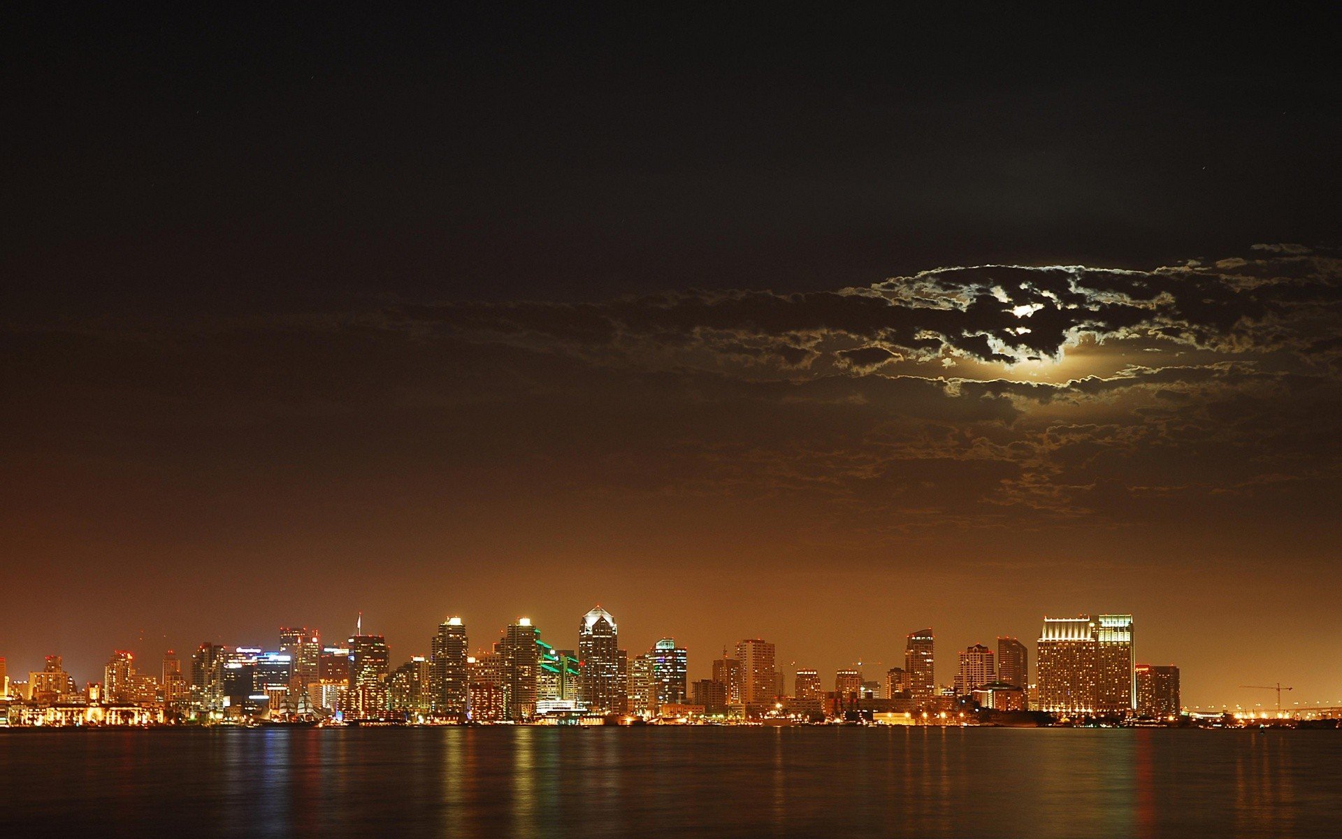 lune nuit lumières