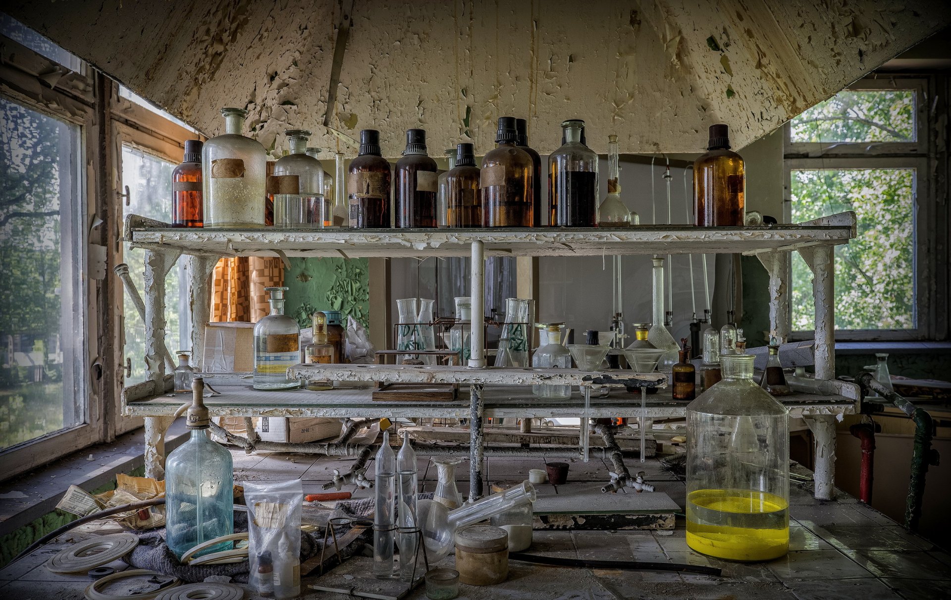 laboratorium chemikalia tło