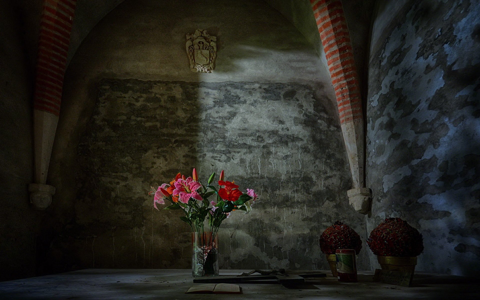 crypt flower background