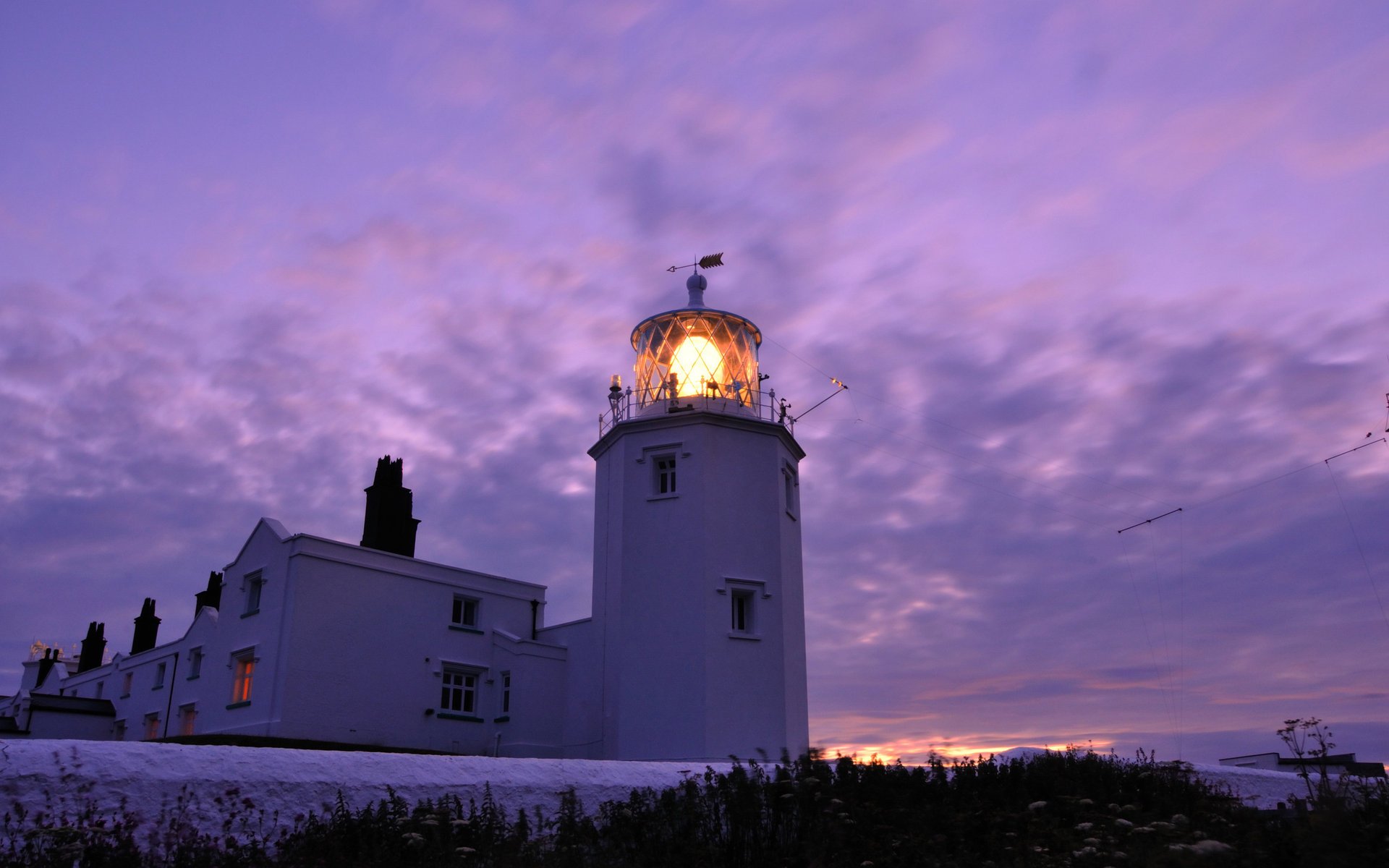 inglaterra luz cielo noche lila crepúsculo faro