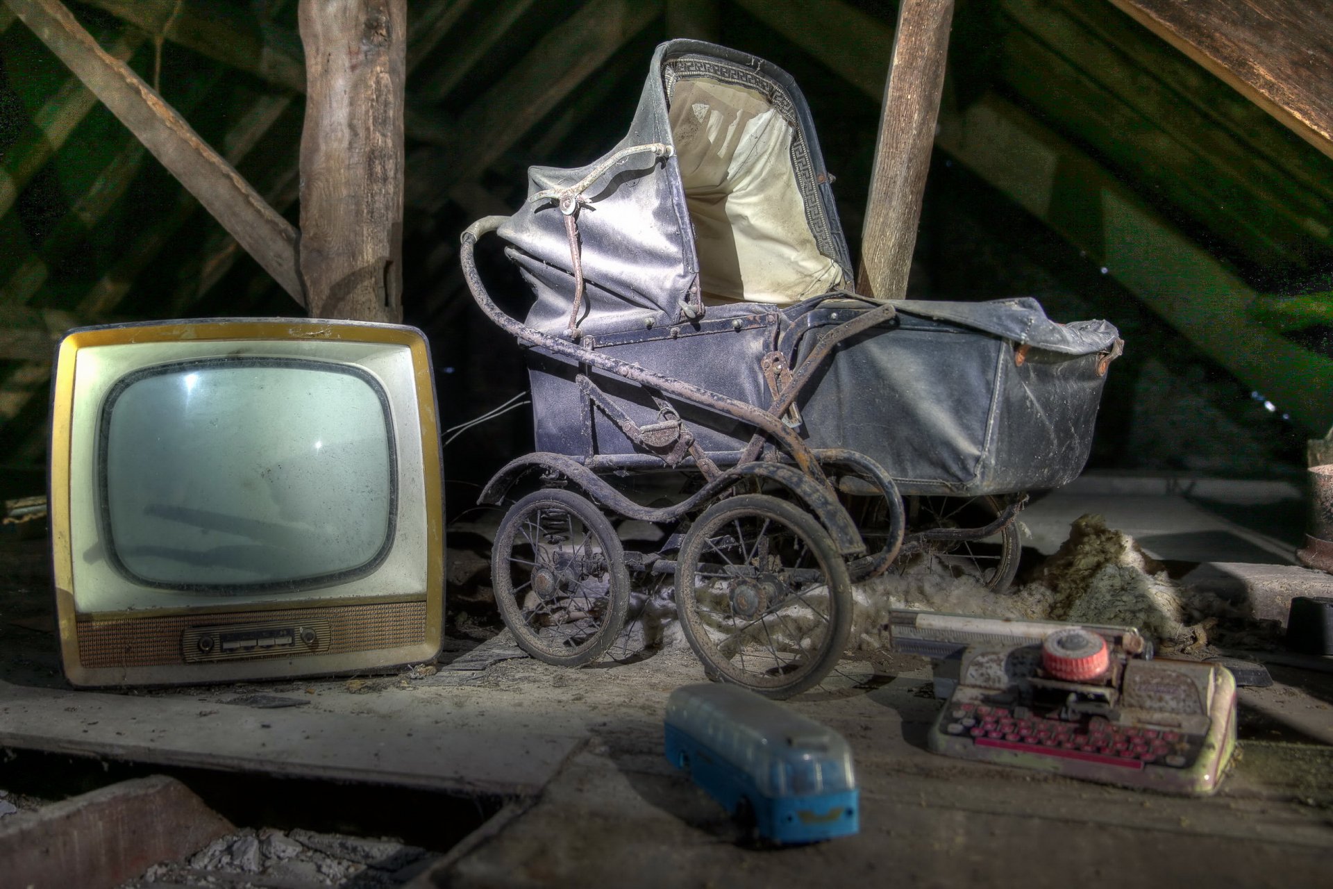 fernseher kinderwagen hintergrund