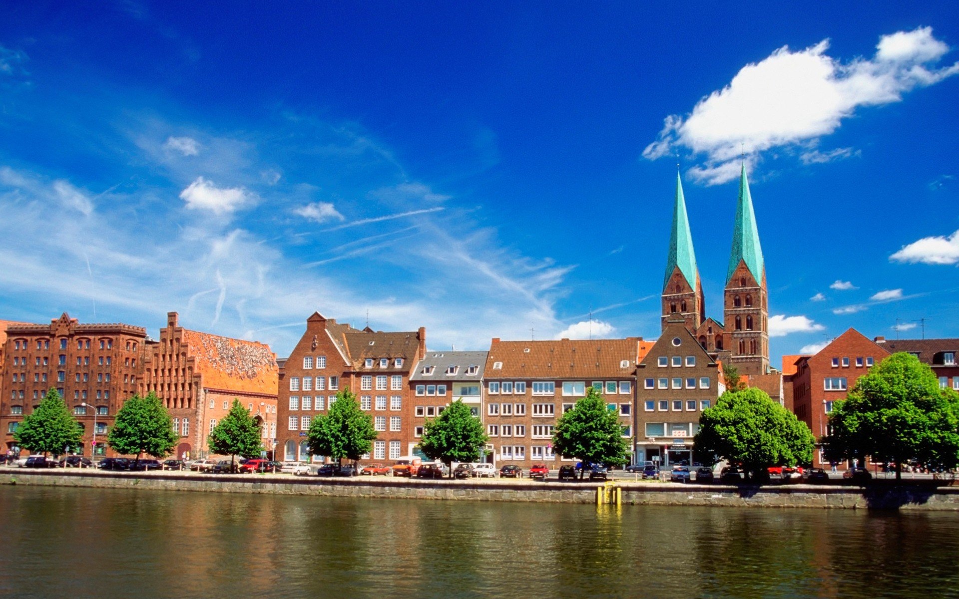 lübeck deutschland fluss häuser