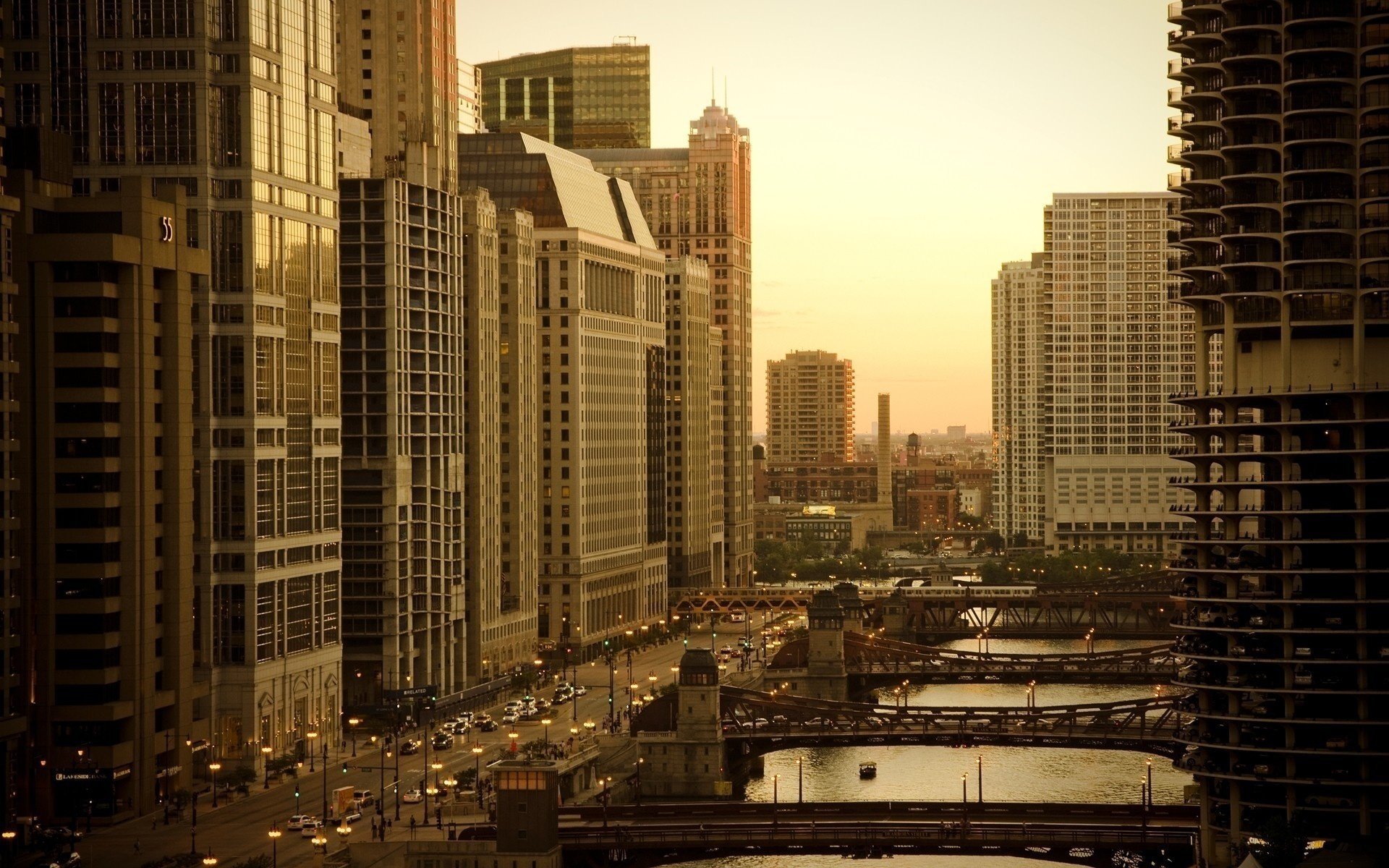 chicago skyscrapers buildings houses chicago usa america