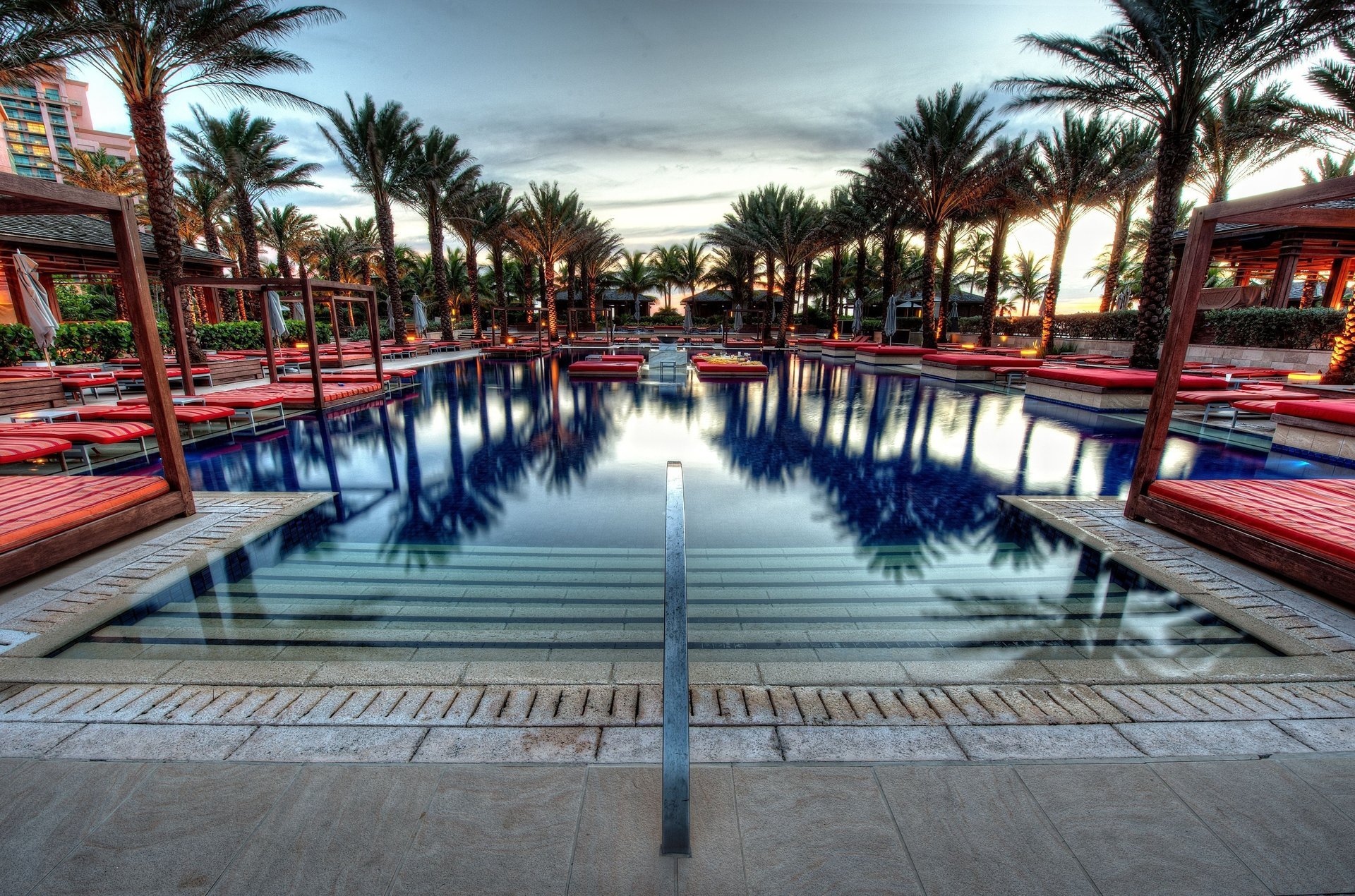 atlantis paradise island piscina bahamas bahamas palme