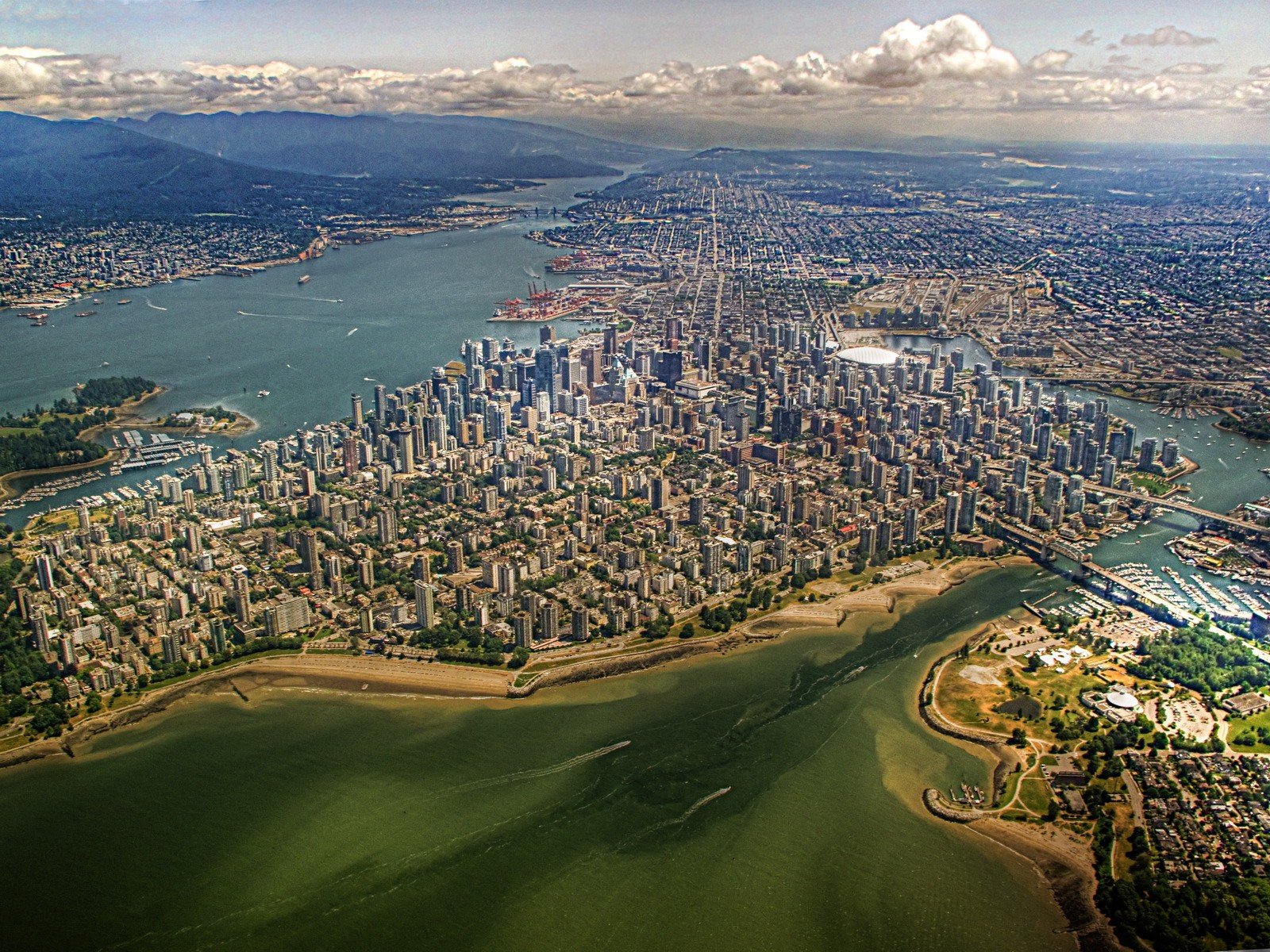 vancouver canadá edificios arriba