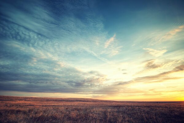 Sunrise landscape in autumn Colorado