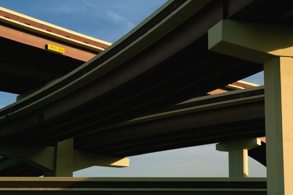 Modern flyover in clear weather